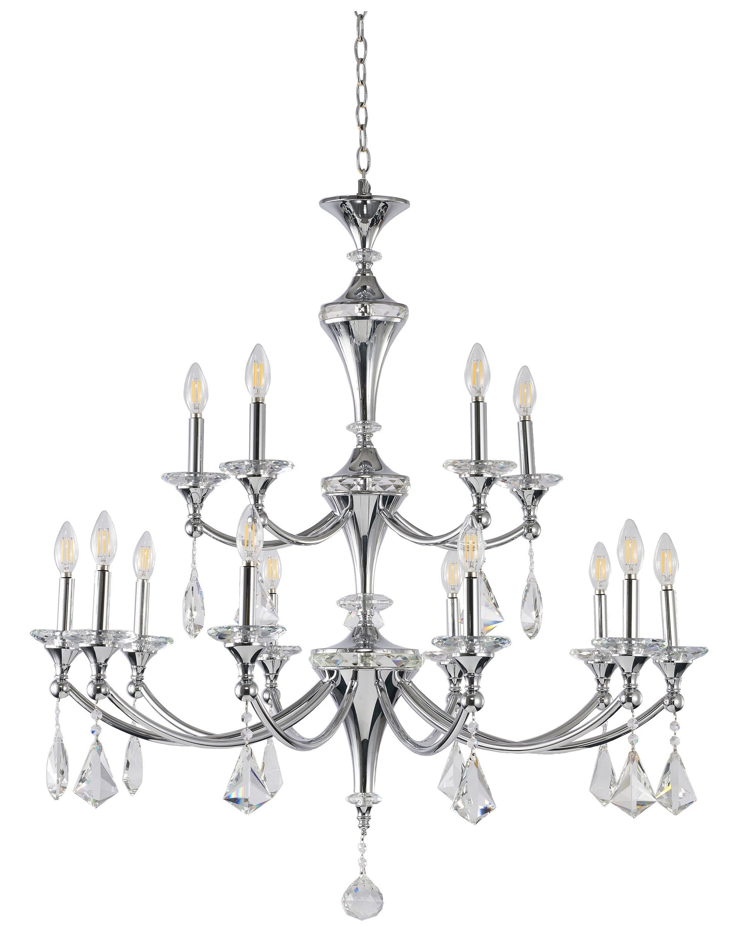 15-Light Two Tier Chrome FrameBy Design Living