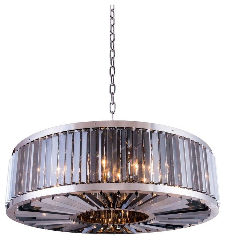 1203 Chelsea Collection Pendent Lamp, Silver Shade, Polished NickelBy Elegant Furniture & Lighting