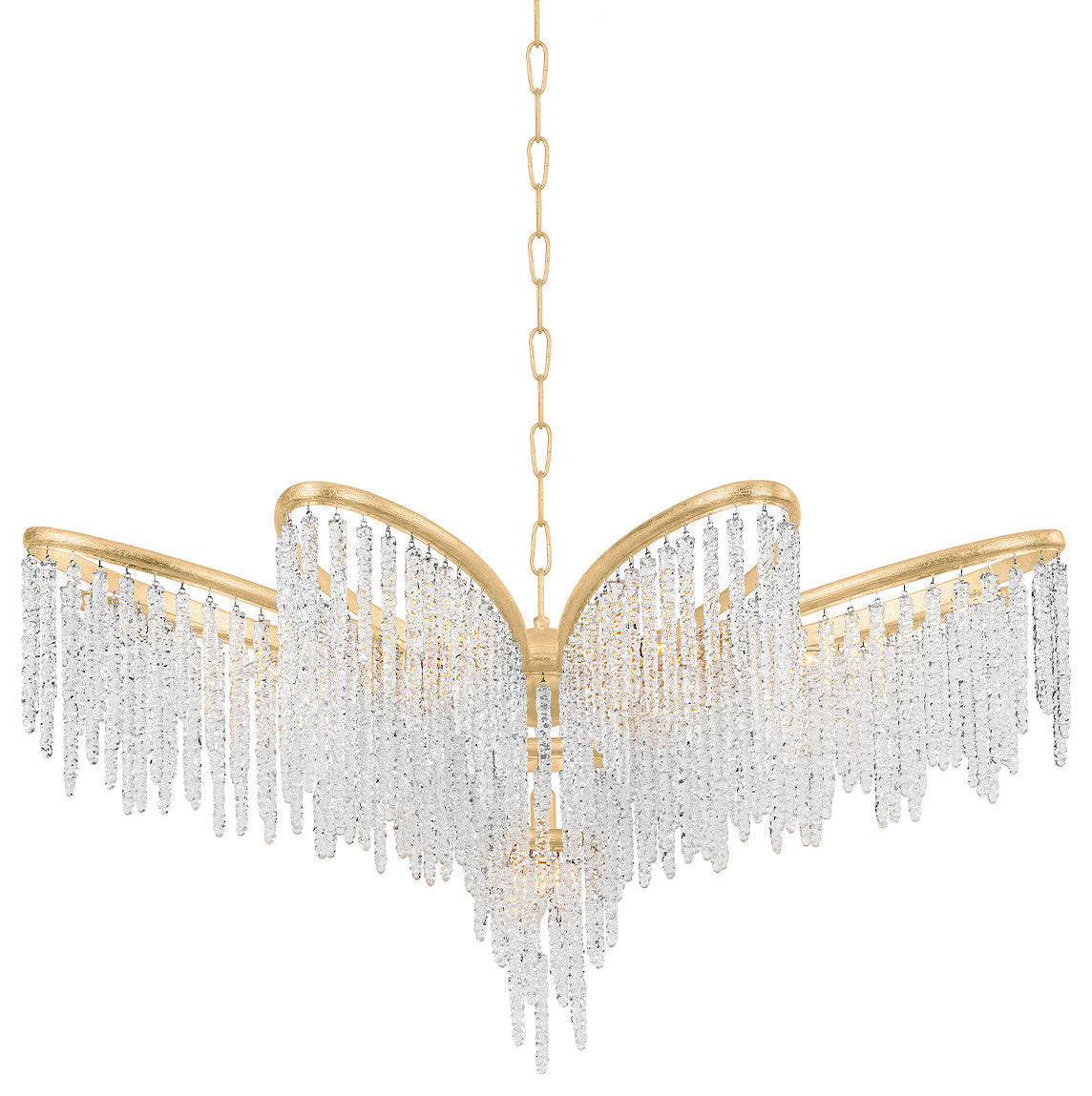Pandora 9-Light Chandelier, Gold LeafBy Corbett Lighting