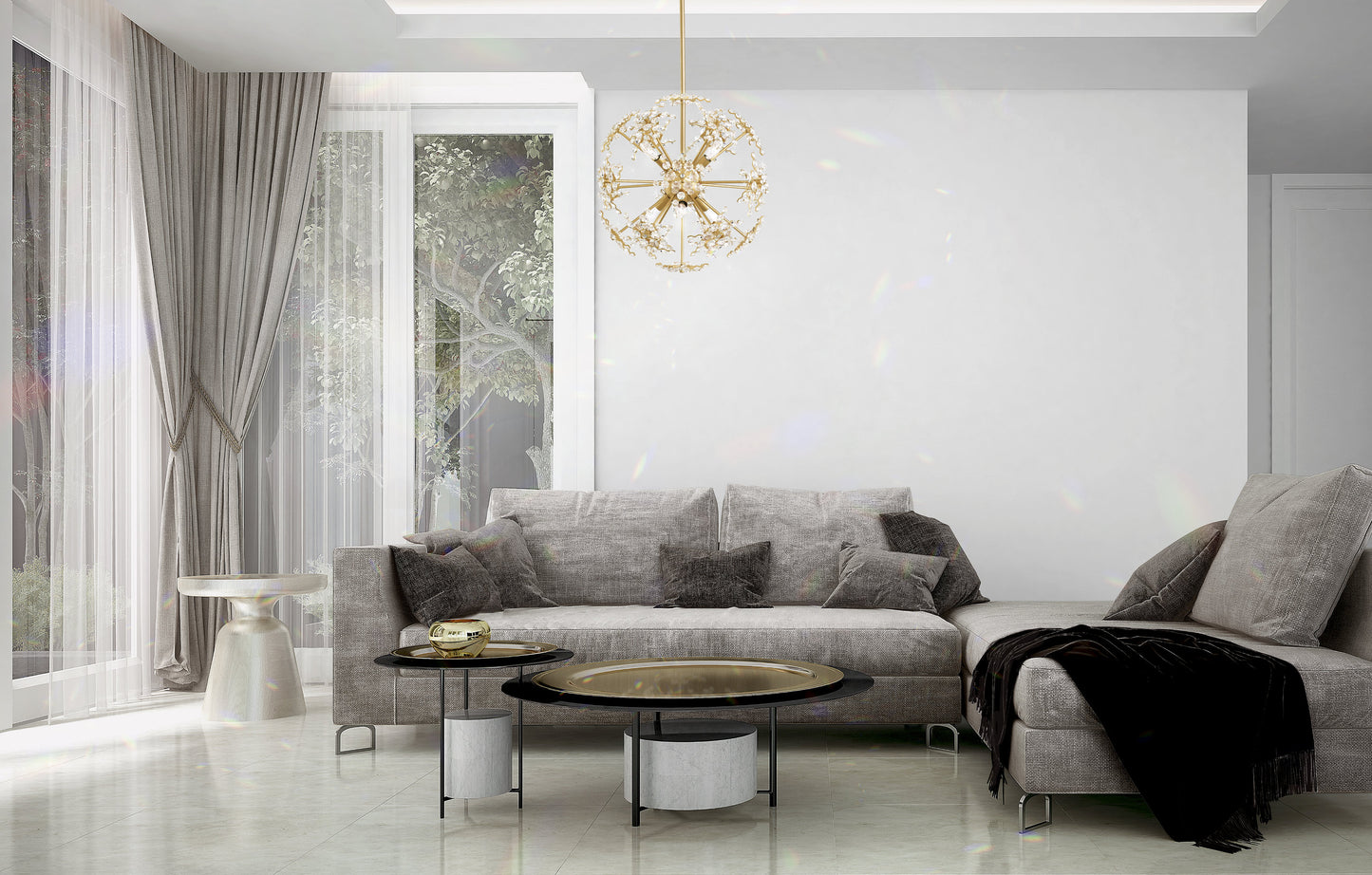 Schonbek Dn1018N-48S 6 Light Crystal Pendant, Antique SilverBy Schonbek