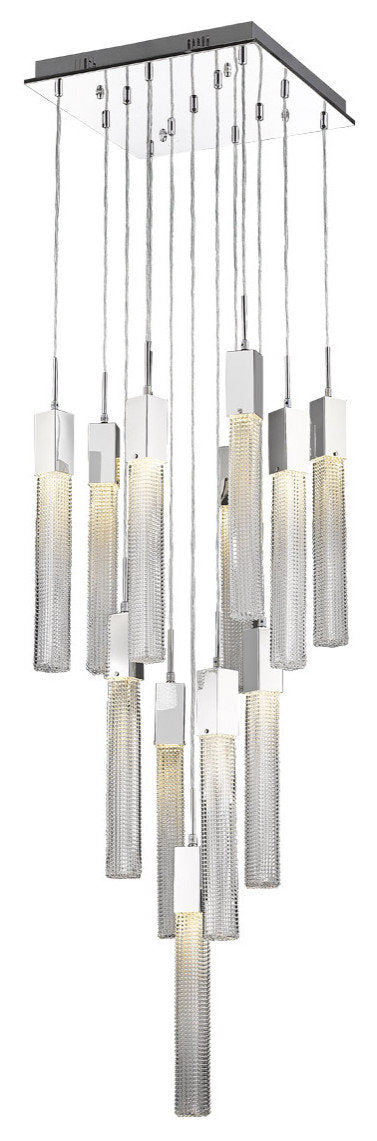 Boa 13 Light Pendant, Polished Chrome, BoaBy Avenue Lighting