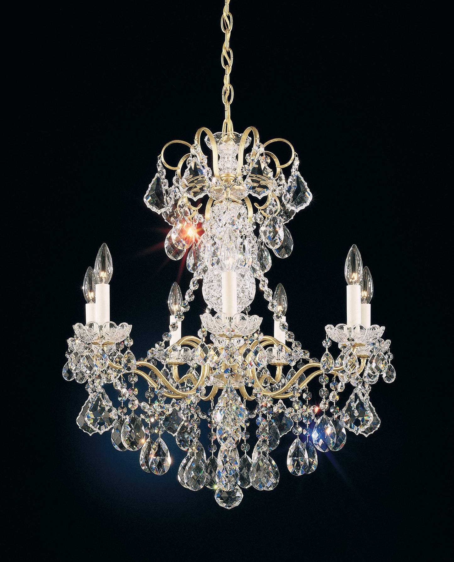 Schonbek 3656-26H 7 Light Crystal Chandelier, French GoldBy Schonbek