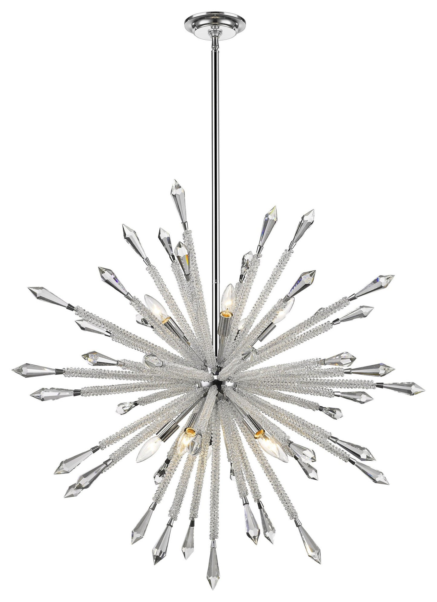 Z-Lite 4002-10 Soleia 10 Light 37"W Crystal Sputnik Chandelier - ChromeBy Z-LIte