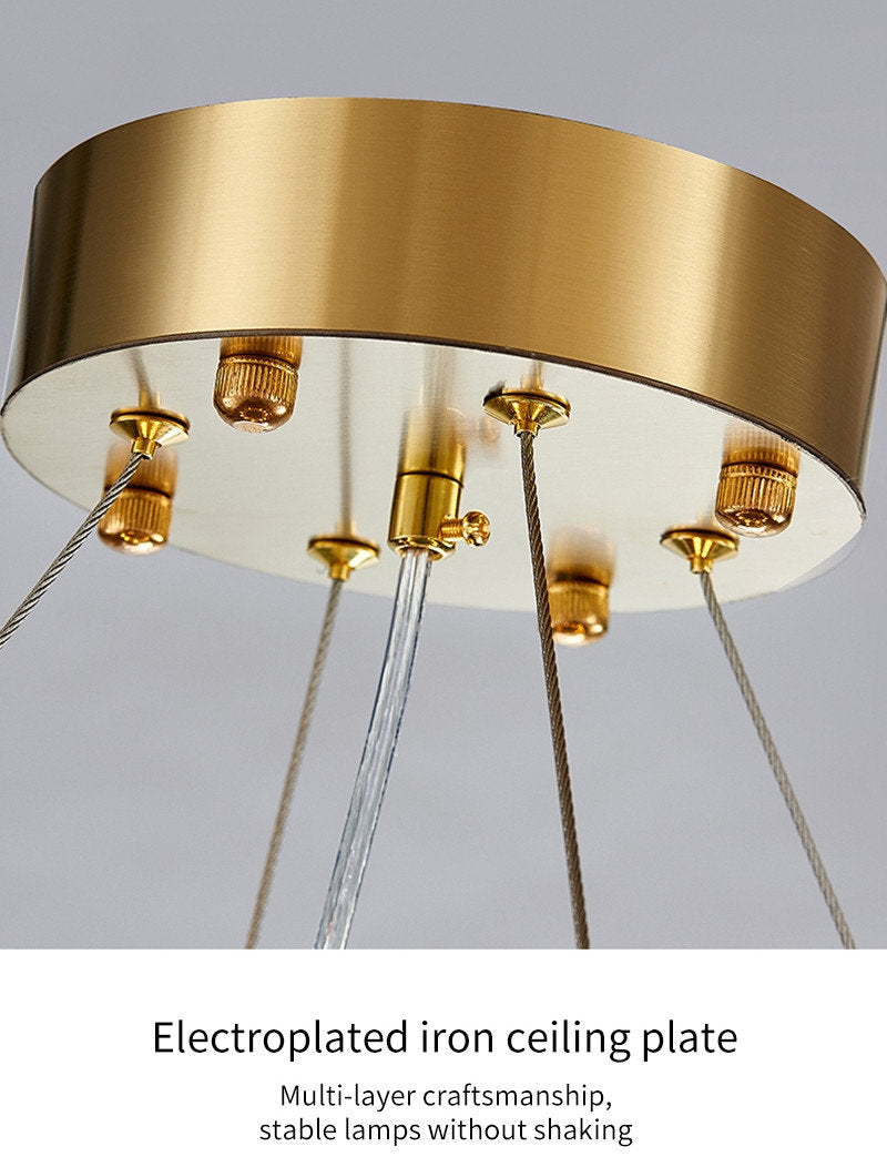 Alfianello | Creative Drum Crystal Hanging Lighting For Living Room, Dia31.5"By Miron Demid LLC