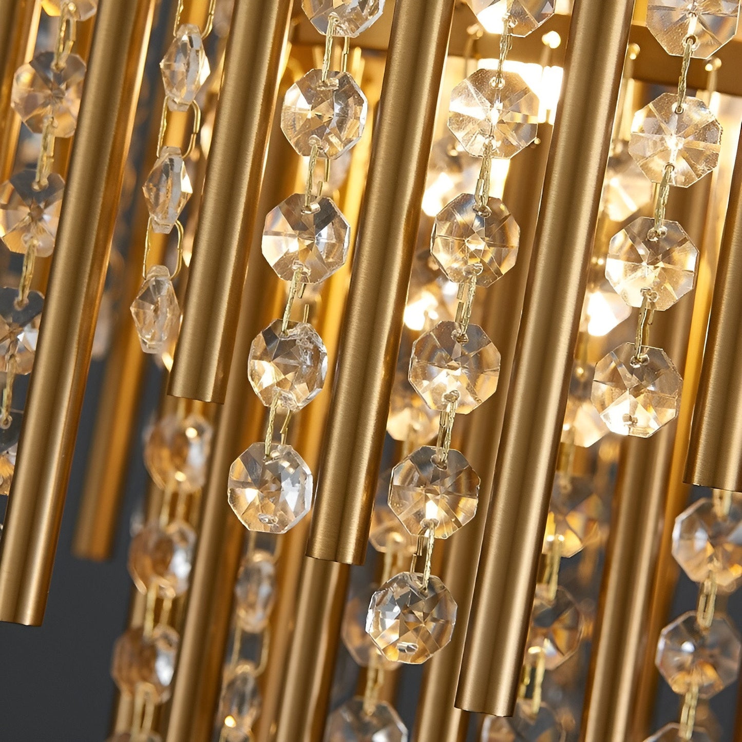 Antibes | Luxury Gold Chandelier With Crystal Balls, Warm Light, Non-DimmableBy Miron Demid LLC