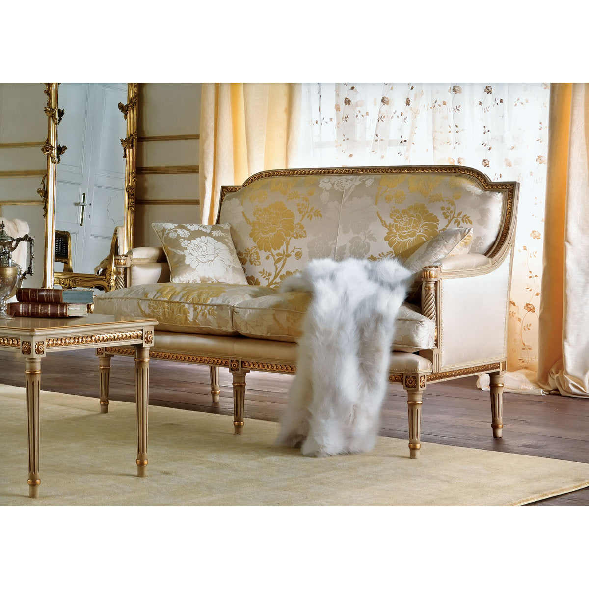 77" Recessed Arm Sofa