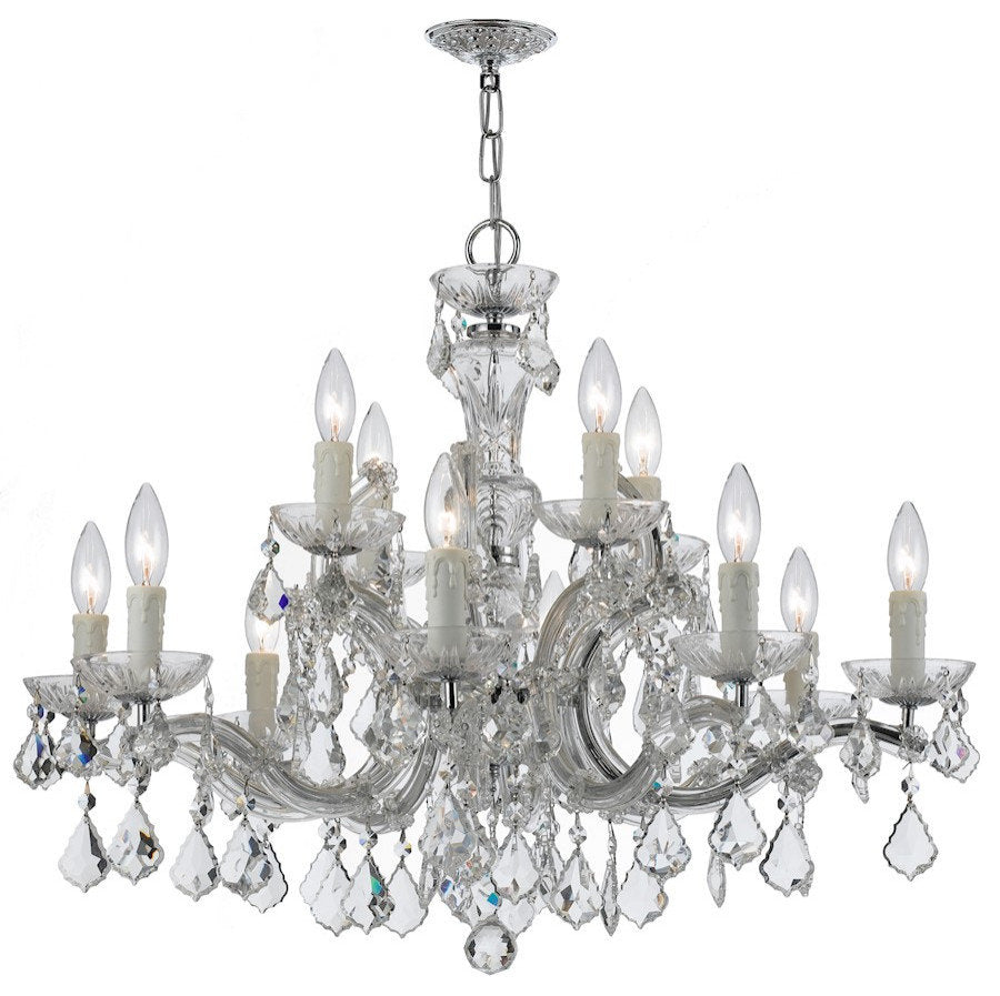 Crystorama Maria Theresa 12 Lt Spectra Crystal Chrome ChandelierBy Crystorama Lighting