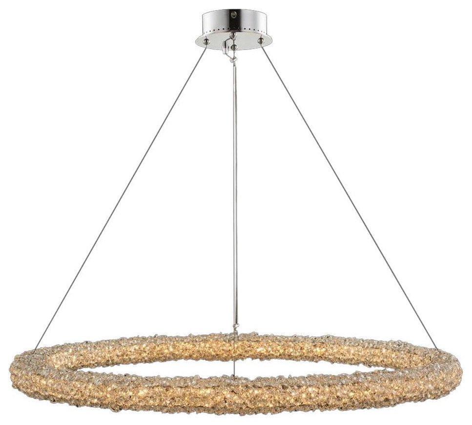 Pendant Light Kalco Lina Contemporary 0-Light 2700K Bulb Clear CrystalBy KALCO LIGHTING