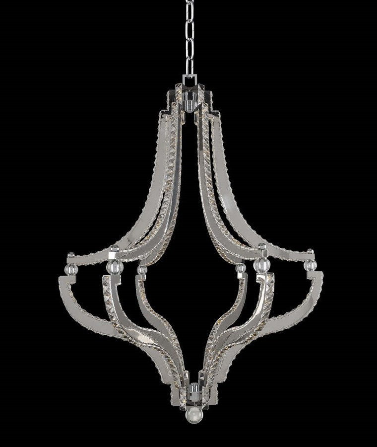 Allegri Cambria 27" Pendant, Polished Chrome, Firenze ClearBy Allegri Crystal by Kalco Lighting