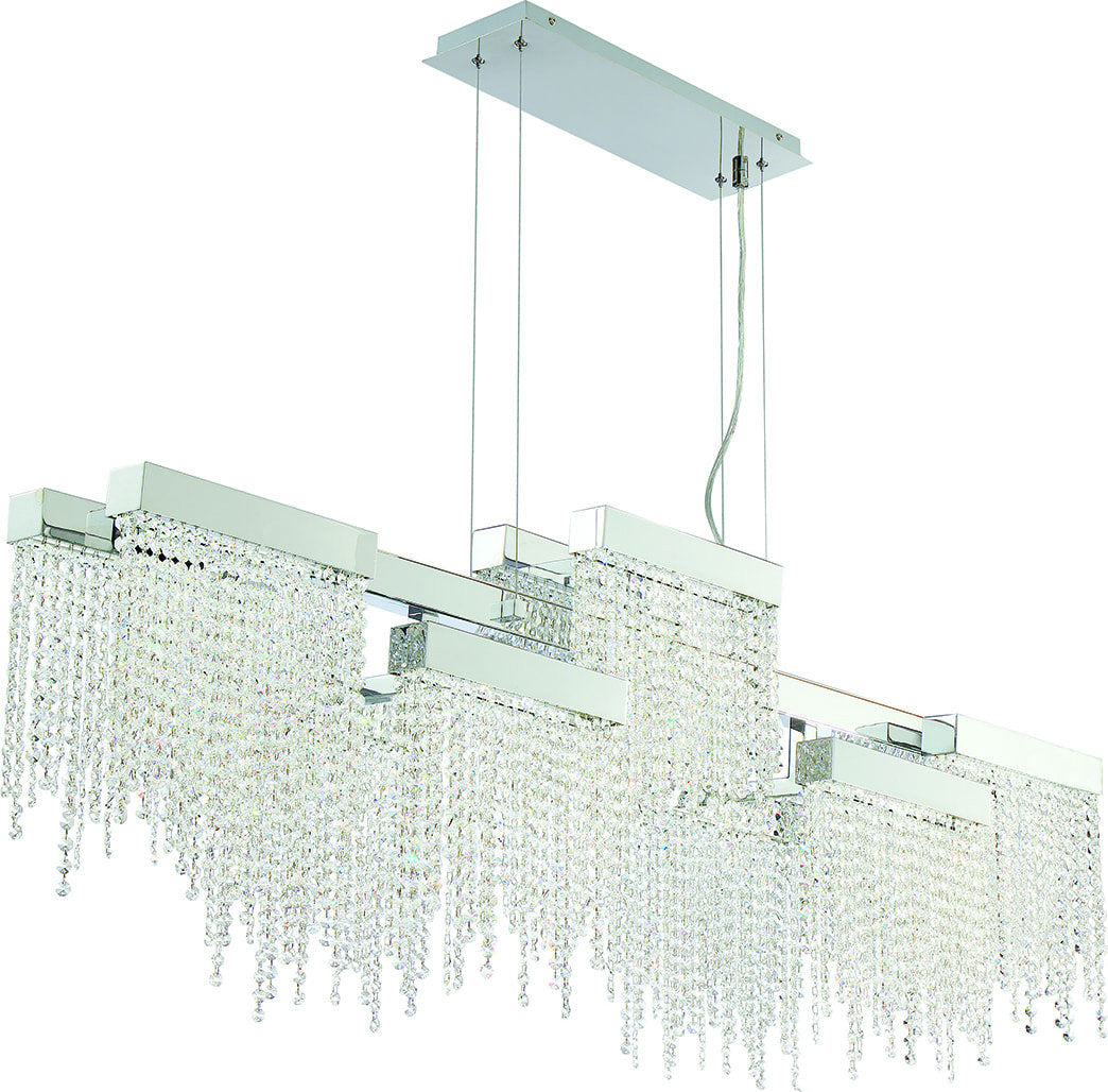 Rossi 10-Light Linear LED Chandelier, ClearBy Eurofase Lighting