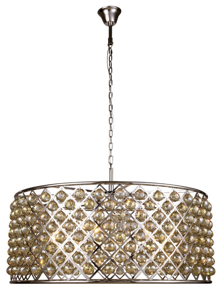 1214 Madison Collection Pendant Lamp, 43.5"x18.25", Polished Nickel/SmokyBy Elegant Furniture & Lighting