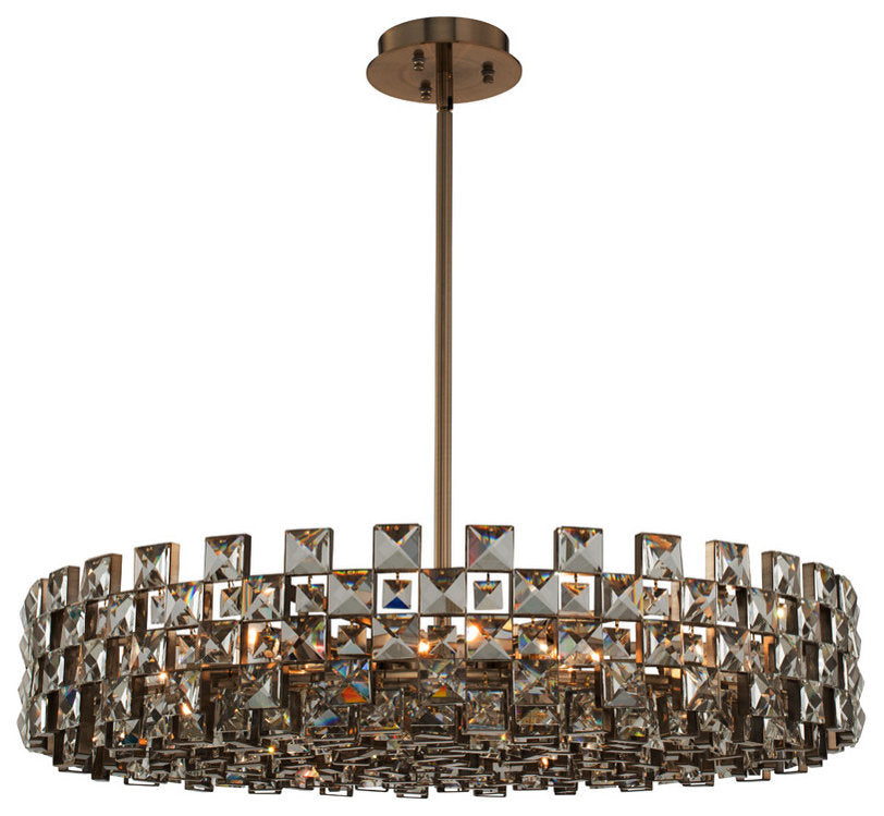 Piazze 35 " Pendant, Brushed Champagne GoldBy Allegri Crystal by Kalco Lighting