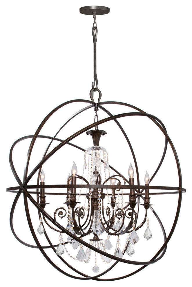 Solaris 6-Light Chandelier, English Bronze FinishBy Crystorama Lighting