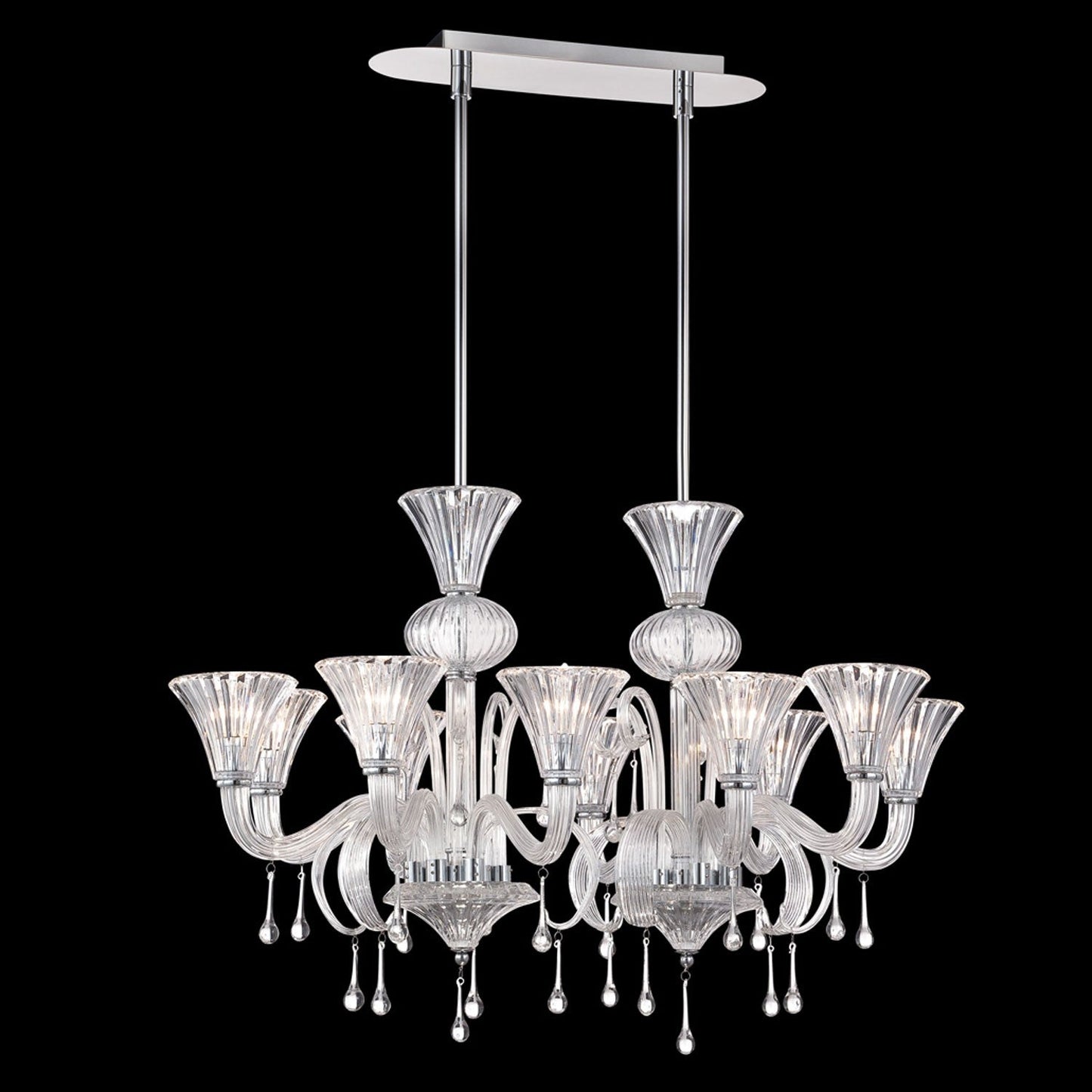 Gloria Chrome Ten-Light Chandelier