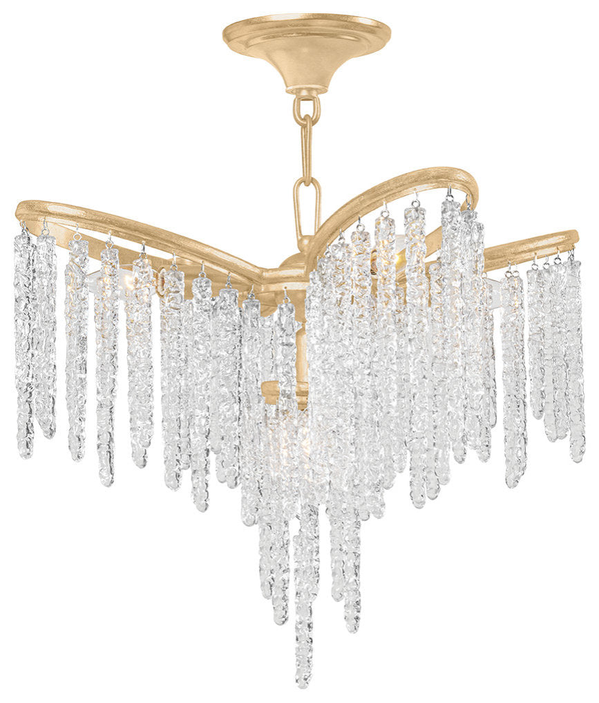 Pandora 7-Light Chandelier, Gold LeafBy Corbett Lighting