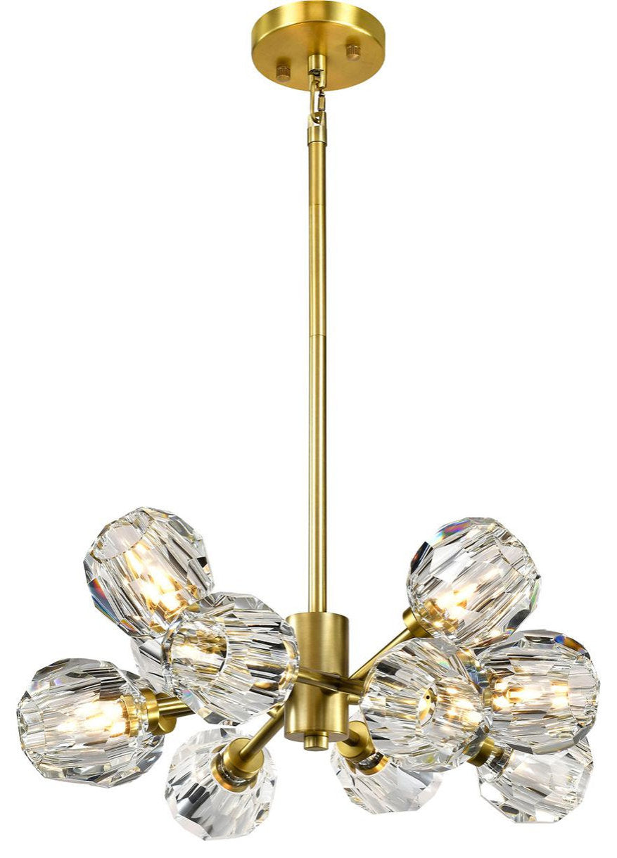Parisian 12 Light Chandelier, Aged BrassBy ZEEV LIGHTING