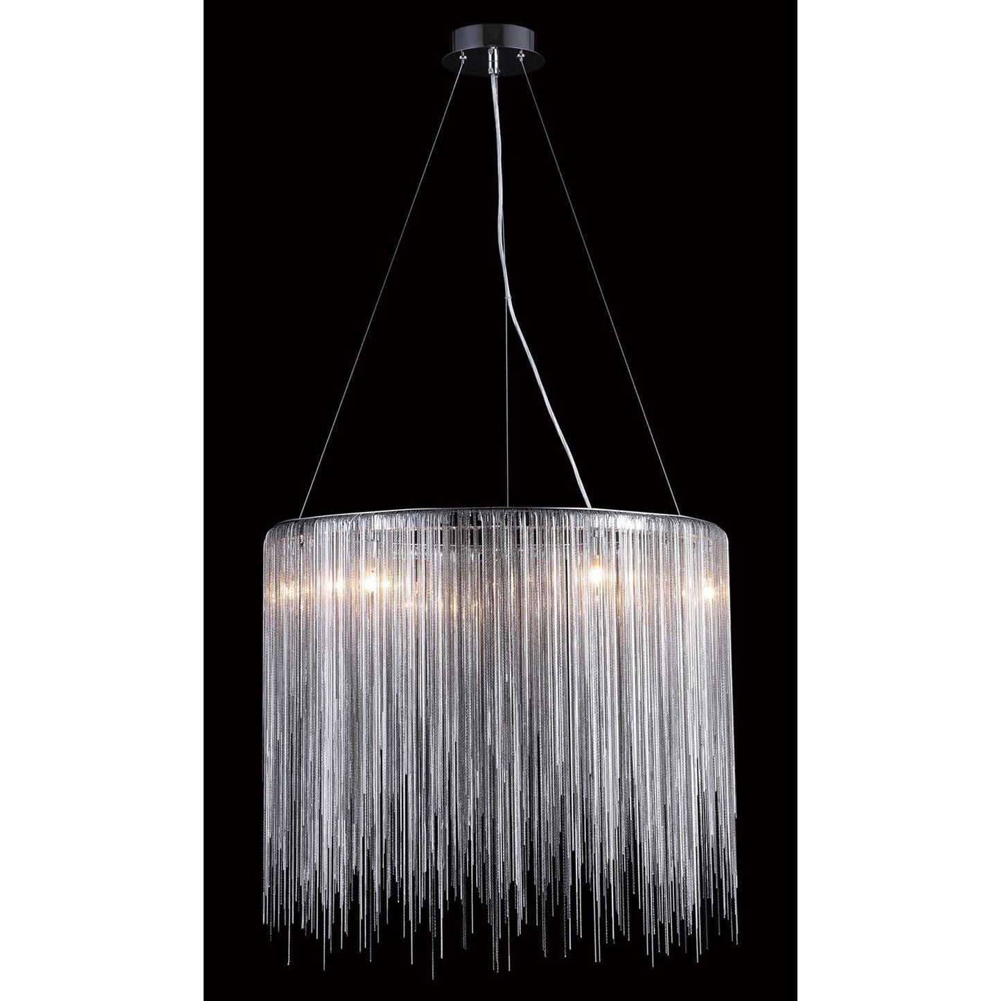 Fountain Blvd. Chrome 24-Inch Eight-Light Round Chandelier