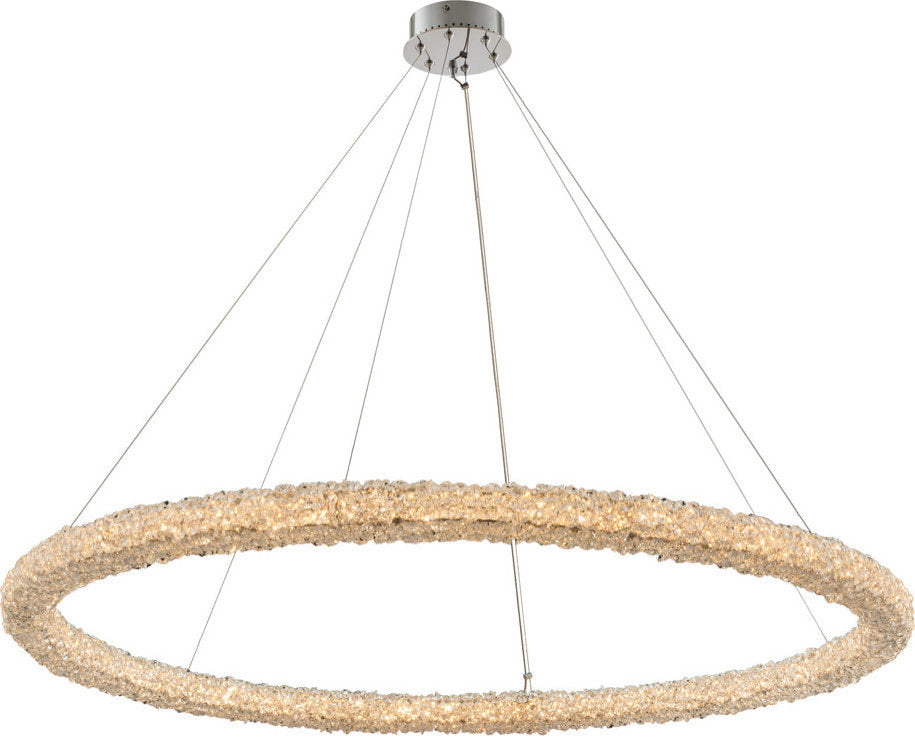 Lina Led Pendant, Polished Chrome, 38"By KALCO LIGHTING
