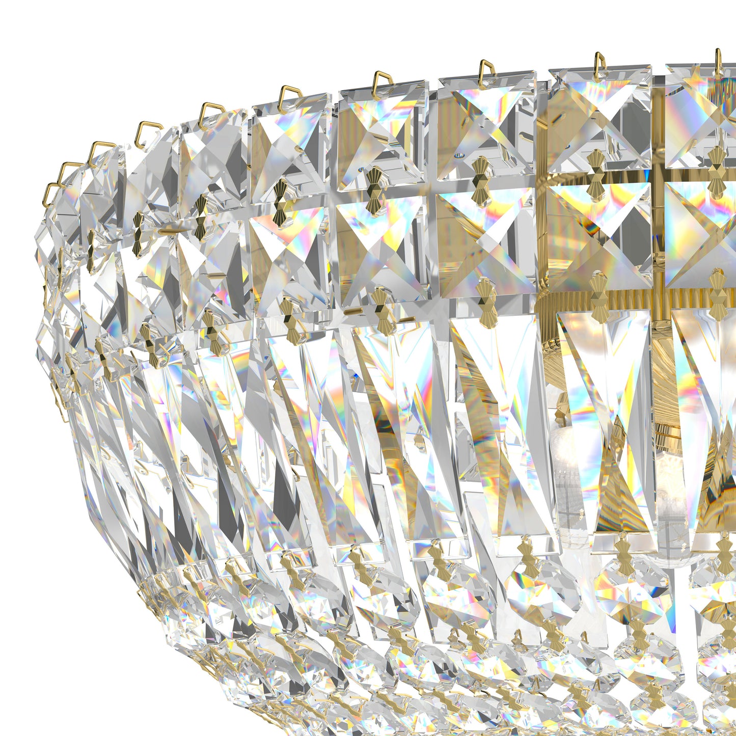 Schonbek 5893-211S 5 Light Crystal Flush, AureliaBy Schonbek