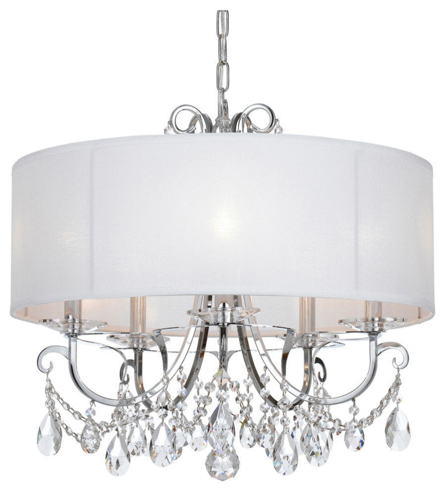 Crystorama Othello 5 Lt Clear Swarovski Strass Crystal Polished ChromeBy Crystorama Lighting