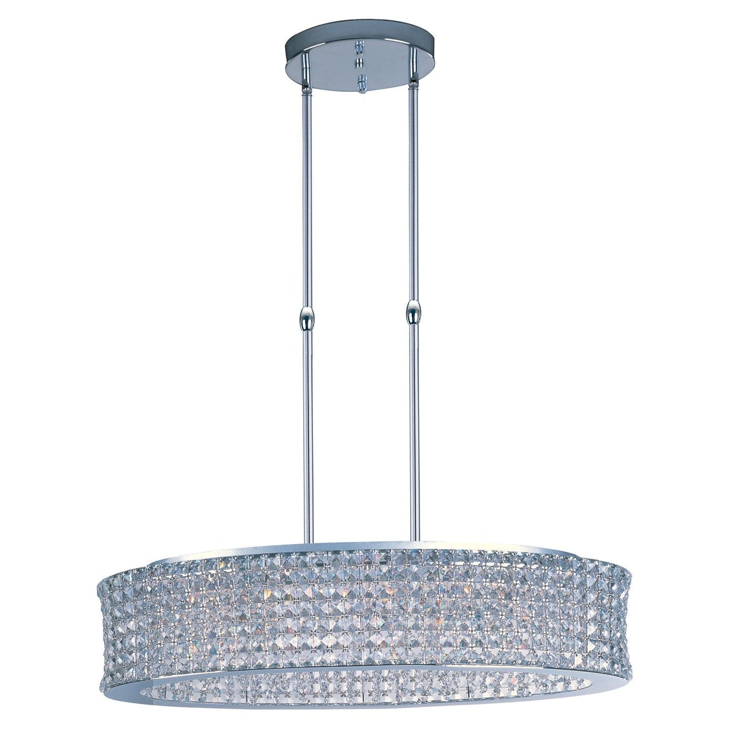 International Vision Polished Chrome 15-Light Single Pendant