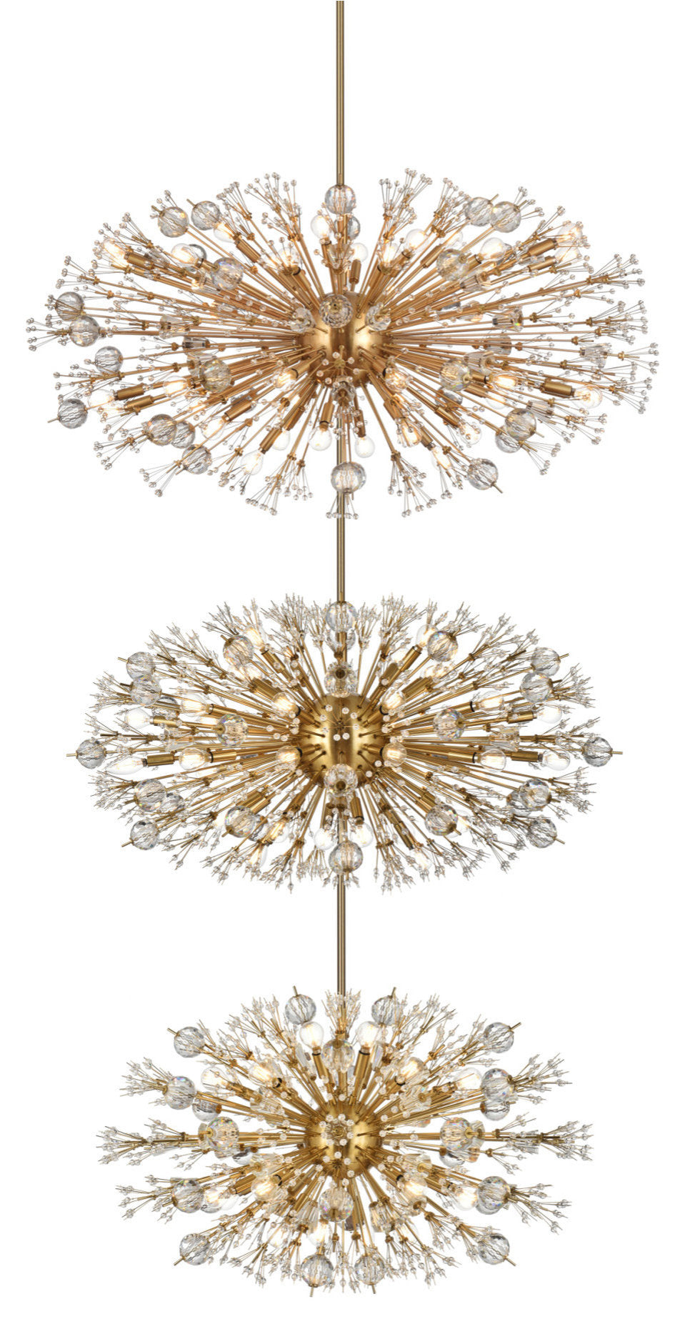 Elegant Lighting 2500G48L3 Vera 100 Light 26"W Crystal Sputnik - ChromeBy Elegant Furniture & Lighting