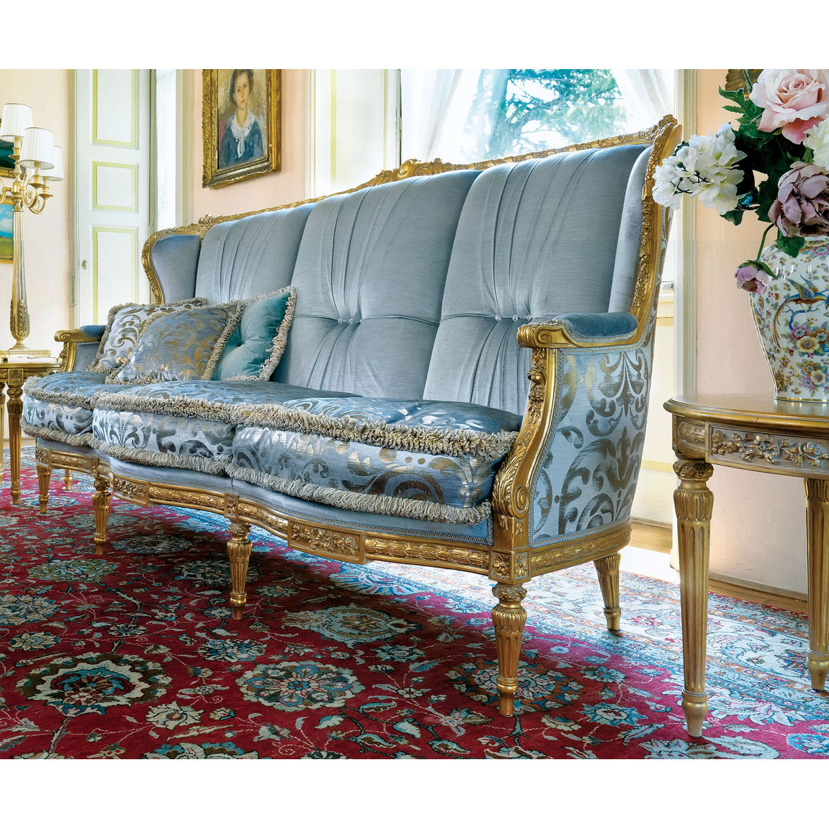 87" Recessed Arm Sofa