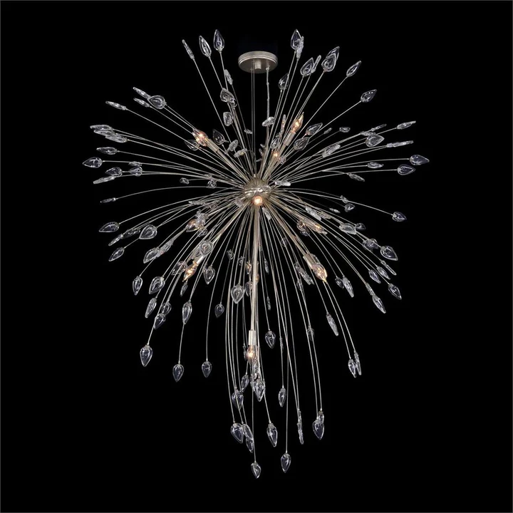 Crystal Constellation Ten-Light Pendant - Silver