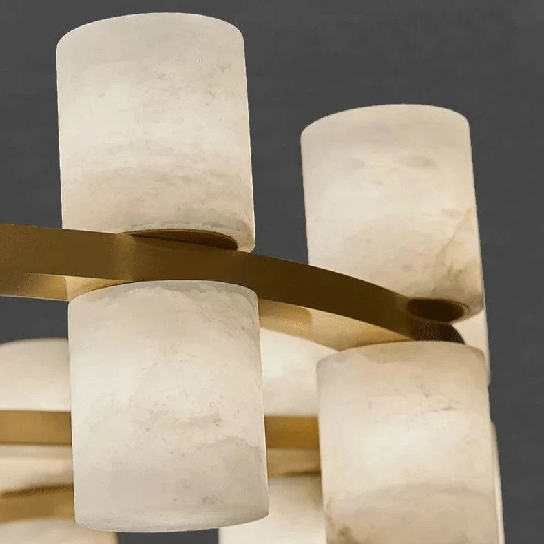 32-Light Marble & Copper ChandelierBy MORSALE