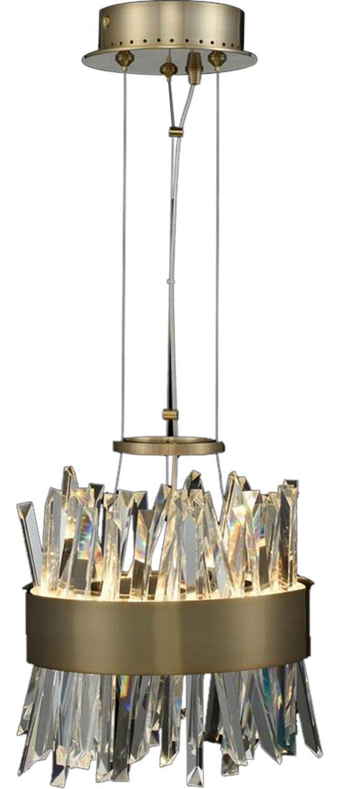 Pendant Kalco Glacier Contemporary Mini 0-Light 2700K Bulb BrushedBy KALCO LIGHTING