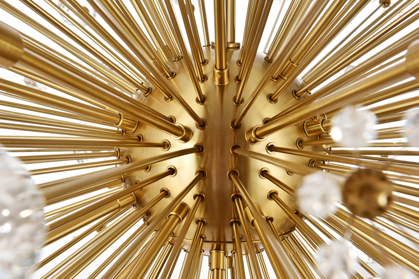 Victor 44" Crystal Starburst Round Pendant, GoldBy Home Living