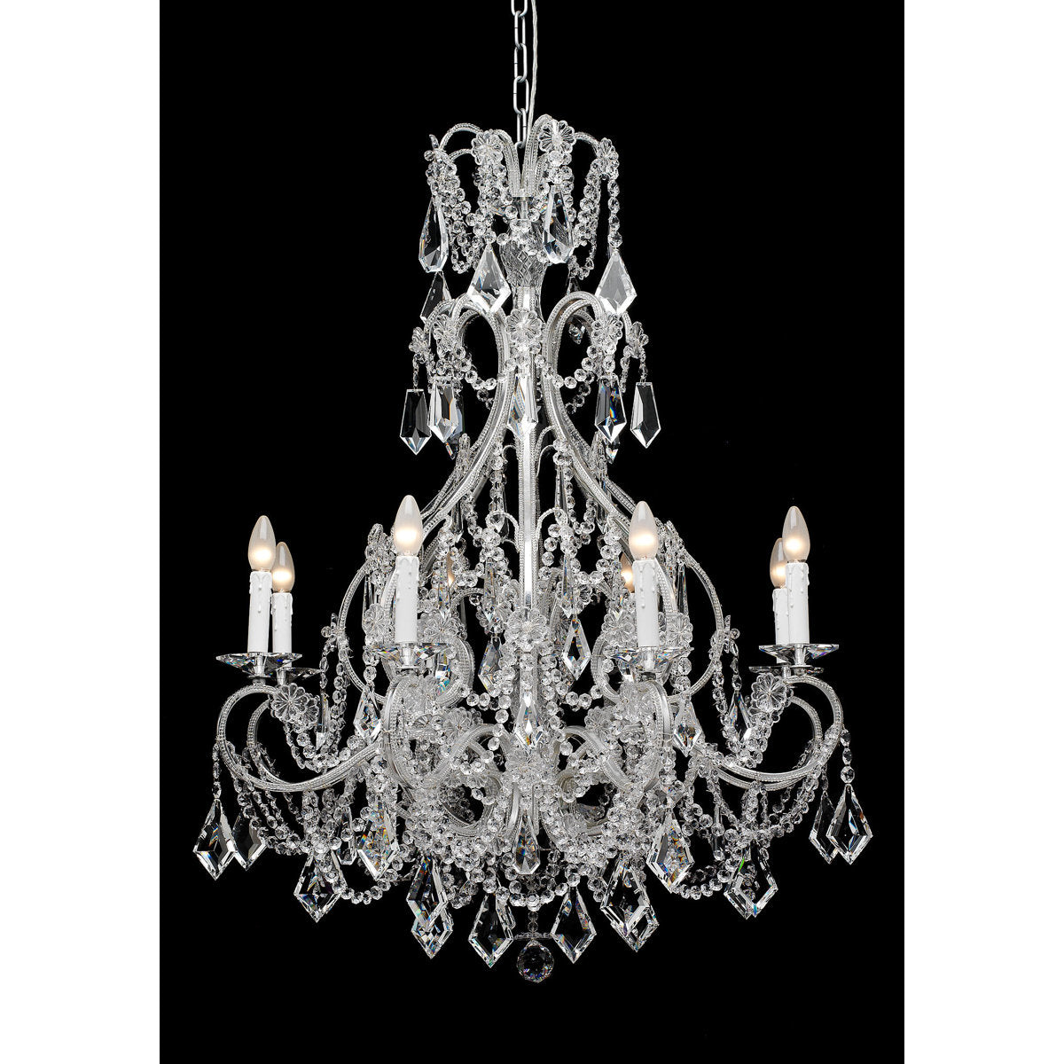 8 - Light Candle Style Empire Chandelier