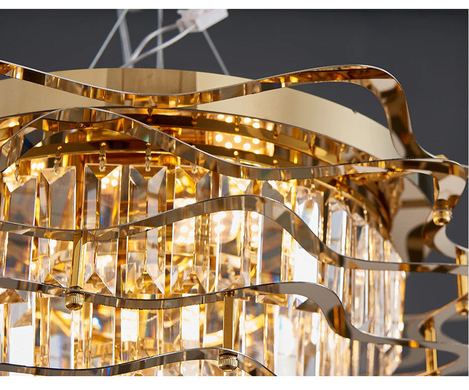 Adelfia | New Luxury Ceiling Chandelier, 31.5''By Miron Demid LLC