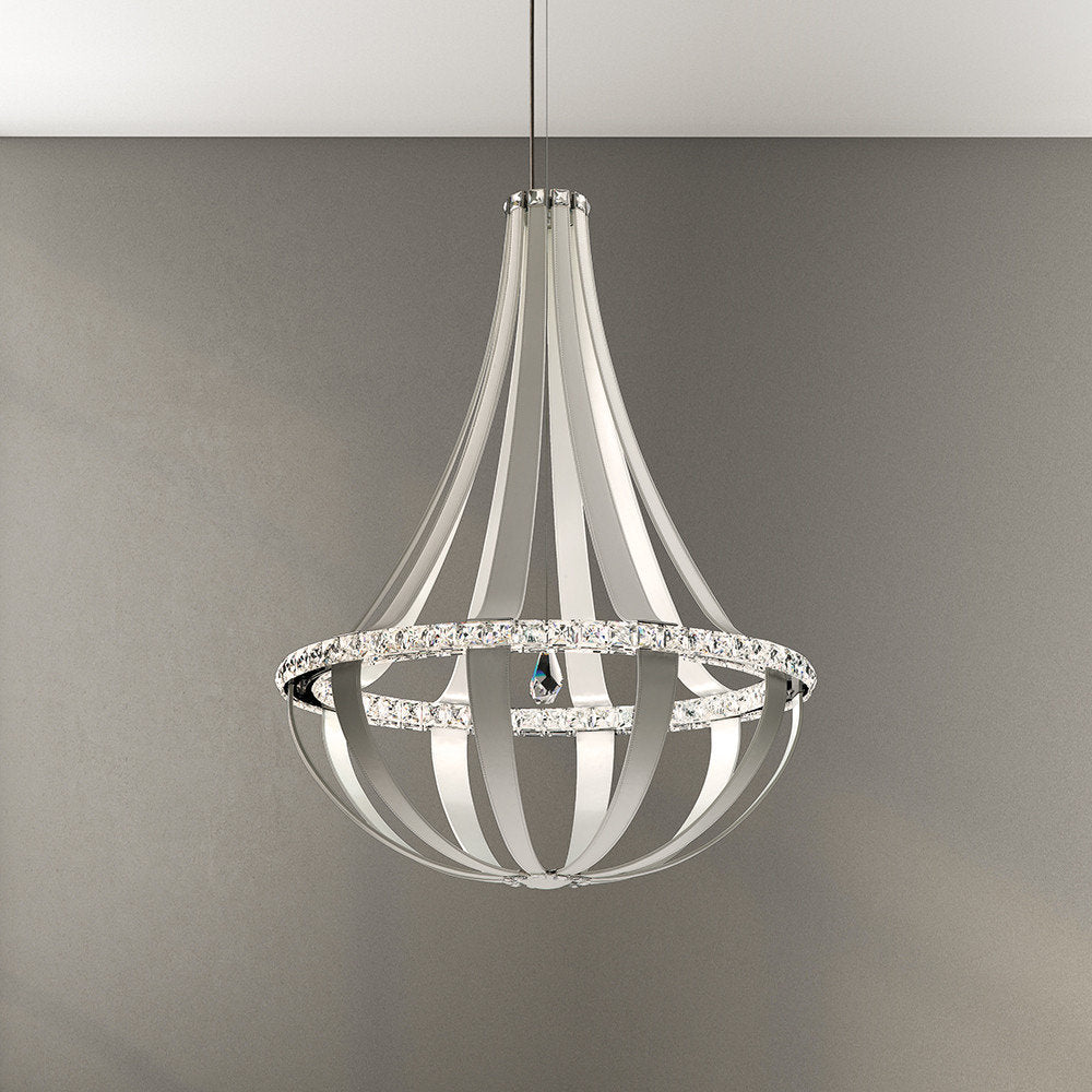 Schonbek Sce130Dn-Lw1S 20 Light Crystal Pendant, White Pass LeatherBy Schonbek