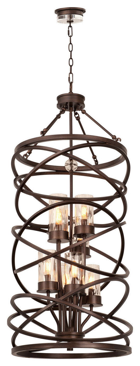 Kalco 6608EZ Eternity 8 Light 2 Tier Chandelier - Etruscan BronzeBy KALCO LIGHTING