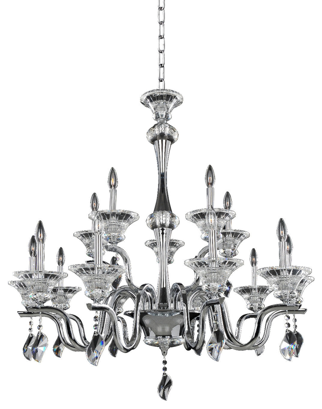 Allegri 028074010FR001 15 Light Chelier Lusso ChromeBy Allegri Crystal by Kalco Lighting