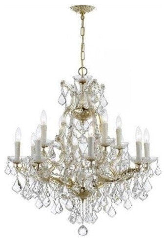 Maria Theresa 13 Light Swarovski Strass Crystal Gold ChandelierBy Crystorama Lighting