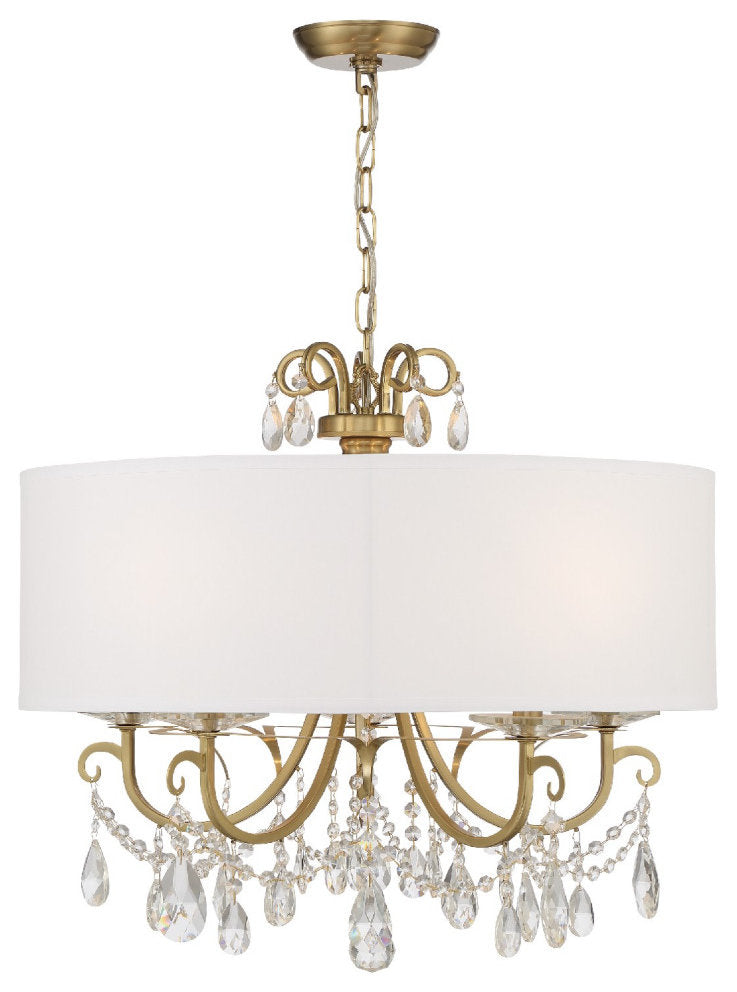 Othello 5 Light Vibrant Gold ChandelierBy Crystorama Lighting