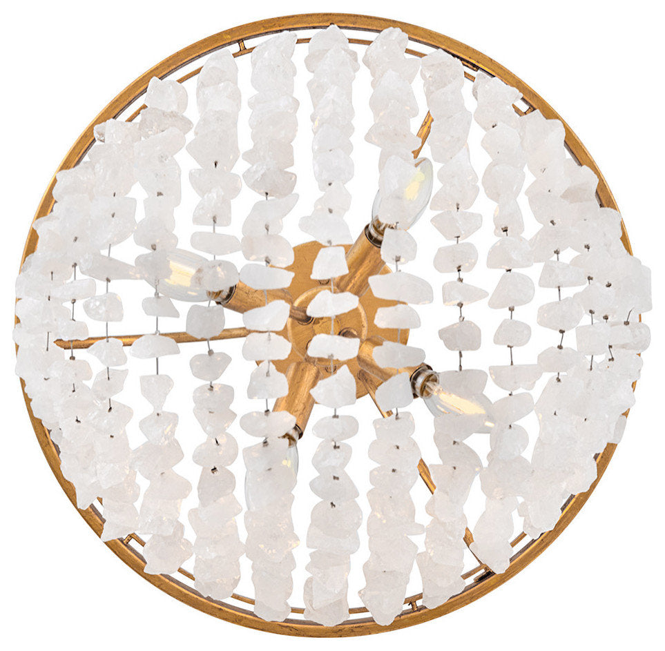 Fredrick Ramond Myra Medium Chandelier, Distressed BrassBy Hinkley