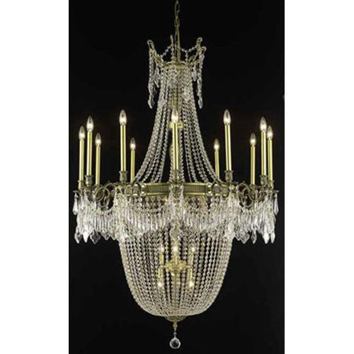 Esperanza Bronze Twenty-Two Light Chandelier with Clear Royal Cut Crystals