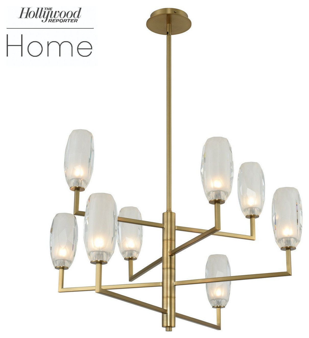 Kalco Lighting June LED Chandelier in Winter Brass, 8By KALCO LIGHTING