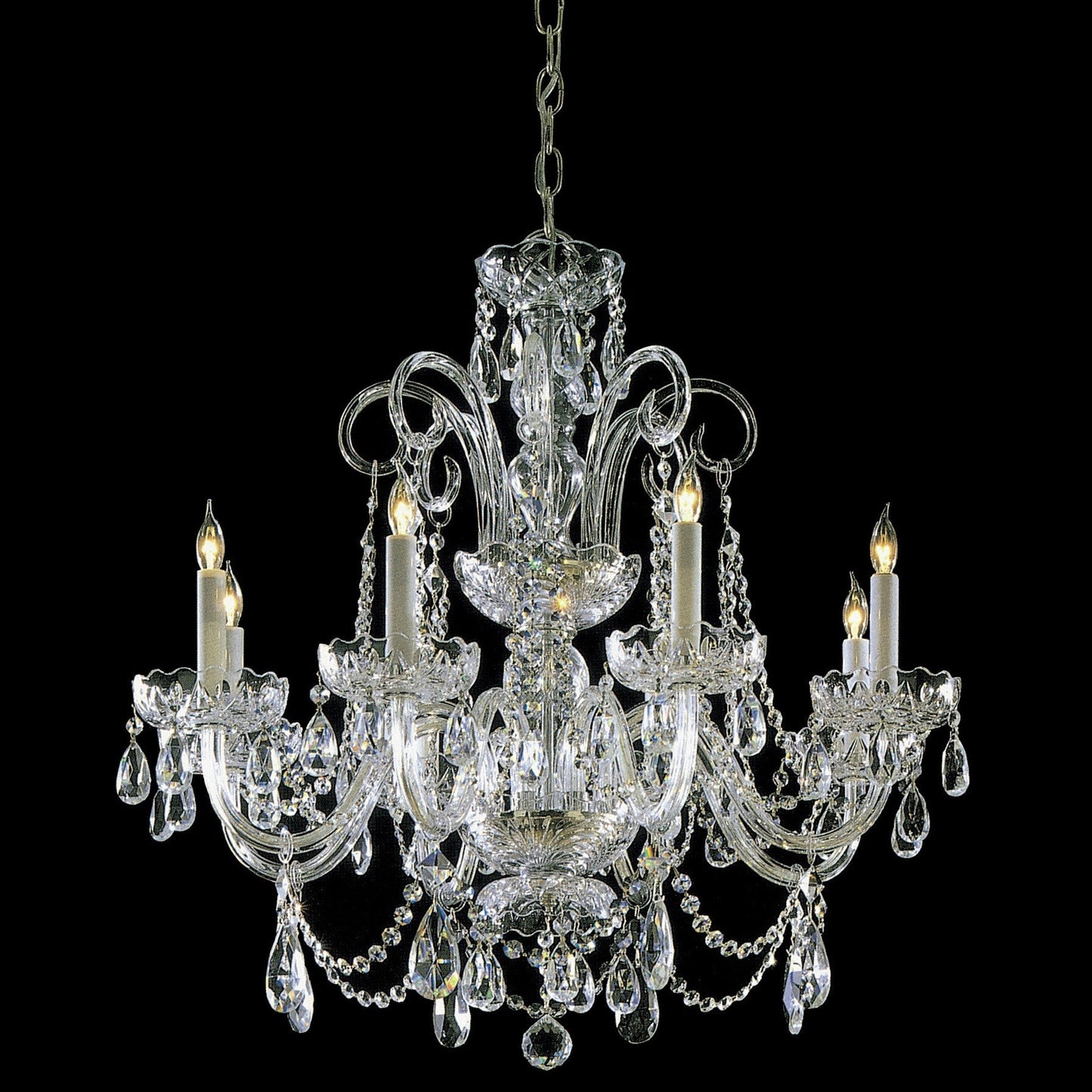 Crystorama Lighting Group 5008-CL-SAQ Traditional Crystal 8 Light - PolishedBy Crystorama Lighting