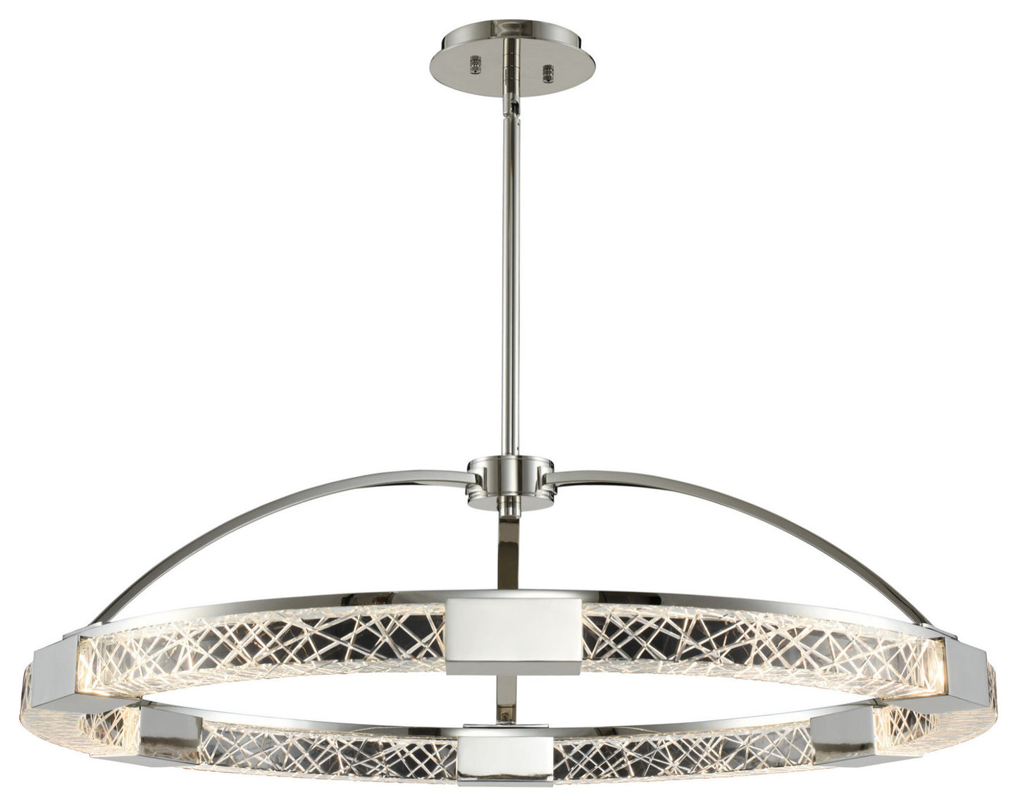 Allegri 034851-FR001 Athena 32"W LED Ring Chandelier - Polished NickelBy Allegri Crystal by Kalco Lighting