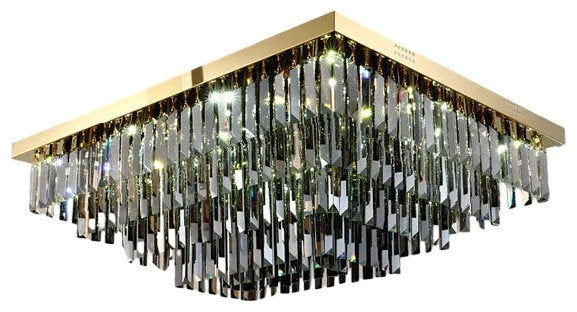 Gio Smoke Gray Crystal Ceiling Chandelier, 120cmx80cmBy Morsale.com