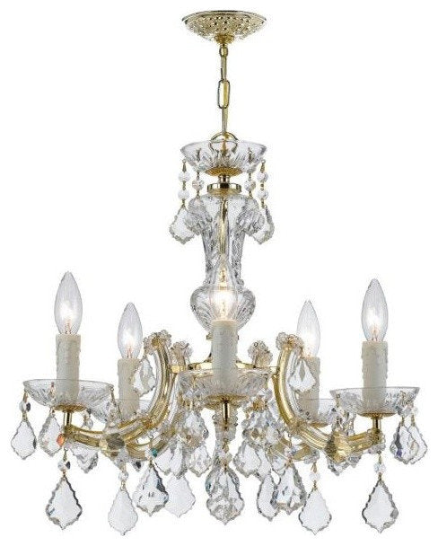 Maria Theresa 5 Light Gold Mini-ChandelierBy Crystorama Lighting