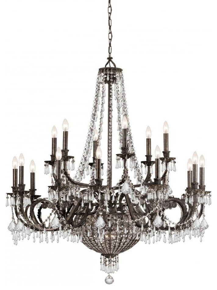 Crystorama Vanderbilt 23-Light Bronze Chandelier, English BronzeBy Crystorama Lighting
