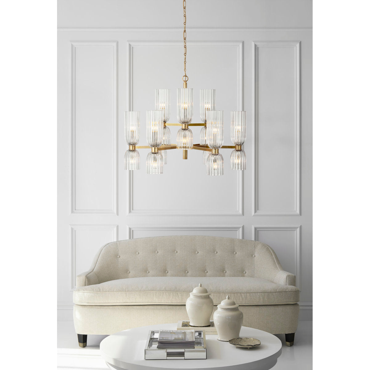 Aerin Asalea Medium Two-Tier Chandelier