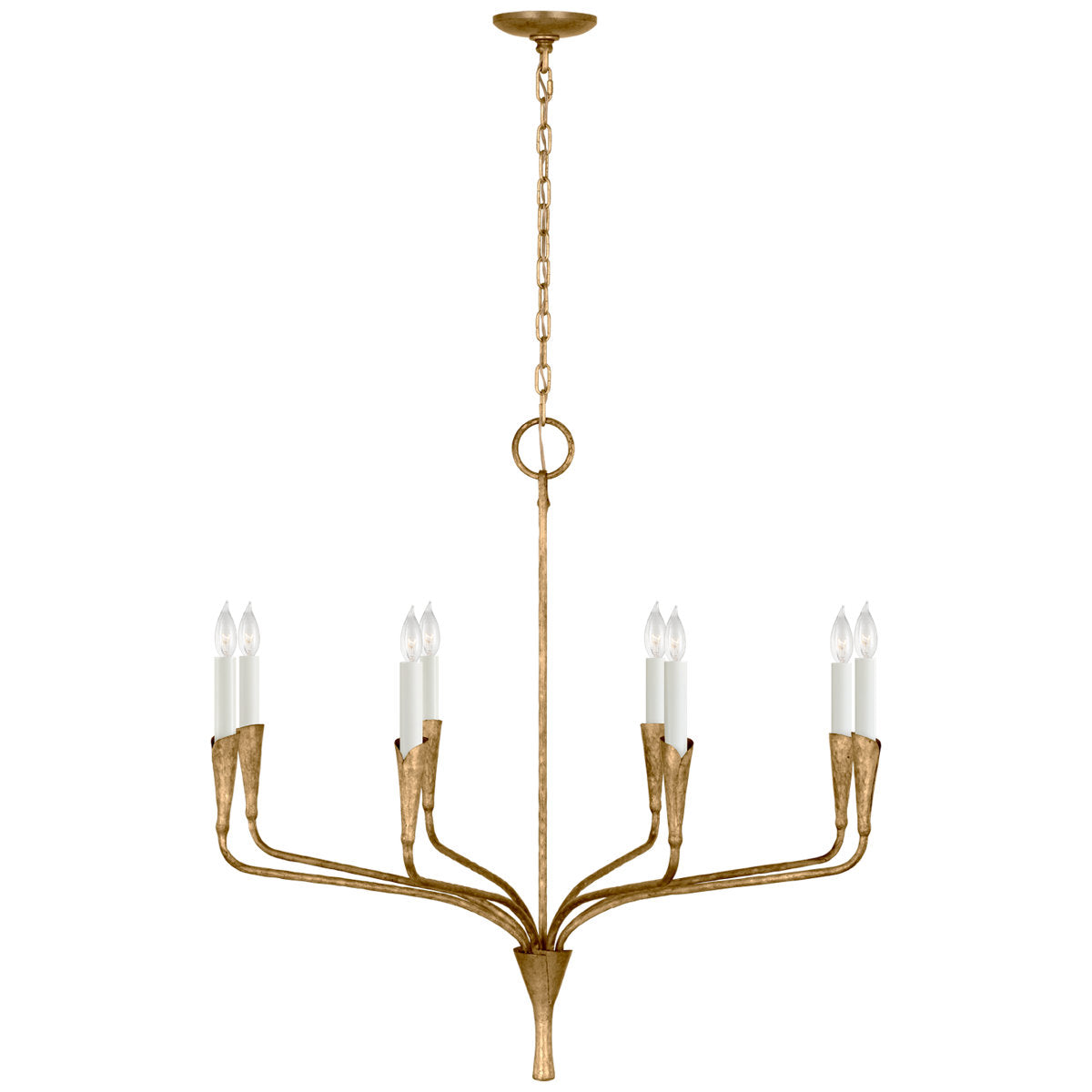 Aiden 40" Single Tier Chandelier in Gilded Iron