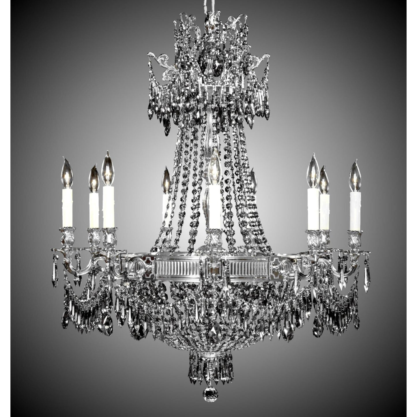 American Brass And Crystal Valencia 32 Inch 18 Light Chandelier Cp313139