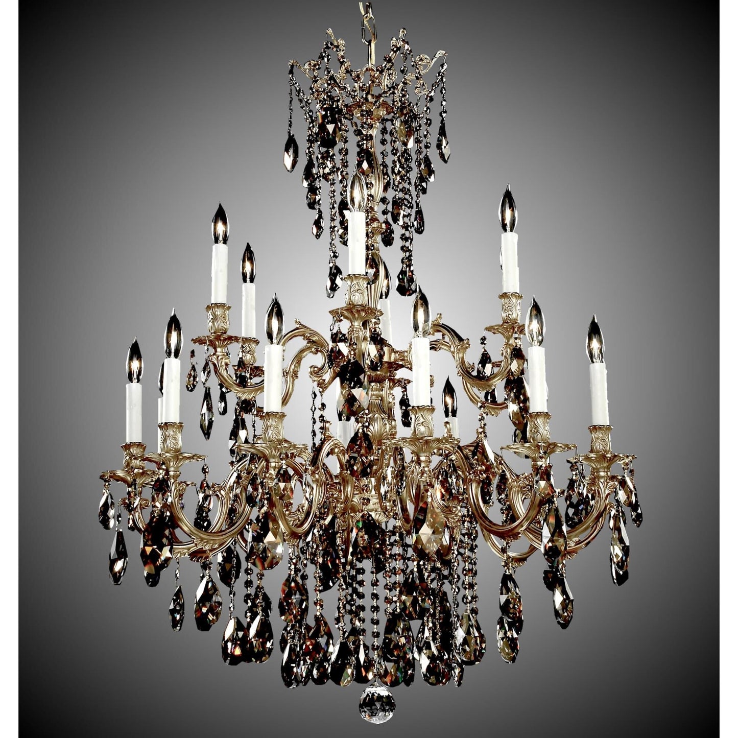 American Brass And Crystal Bellagio 18 Light Chandelier Cp342909